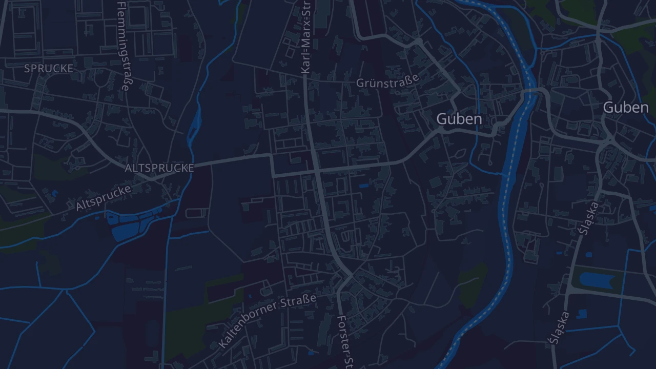 Karte von Guben