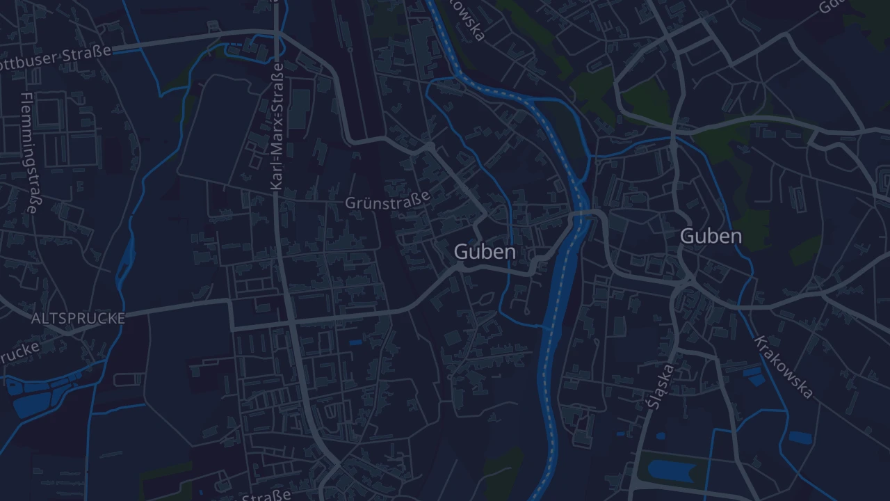 Karte von Guben