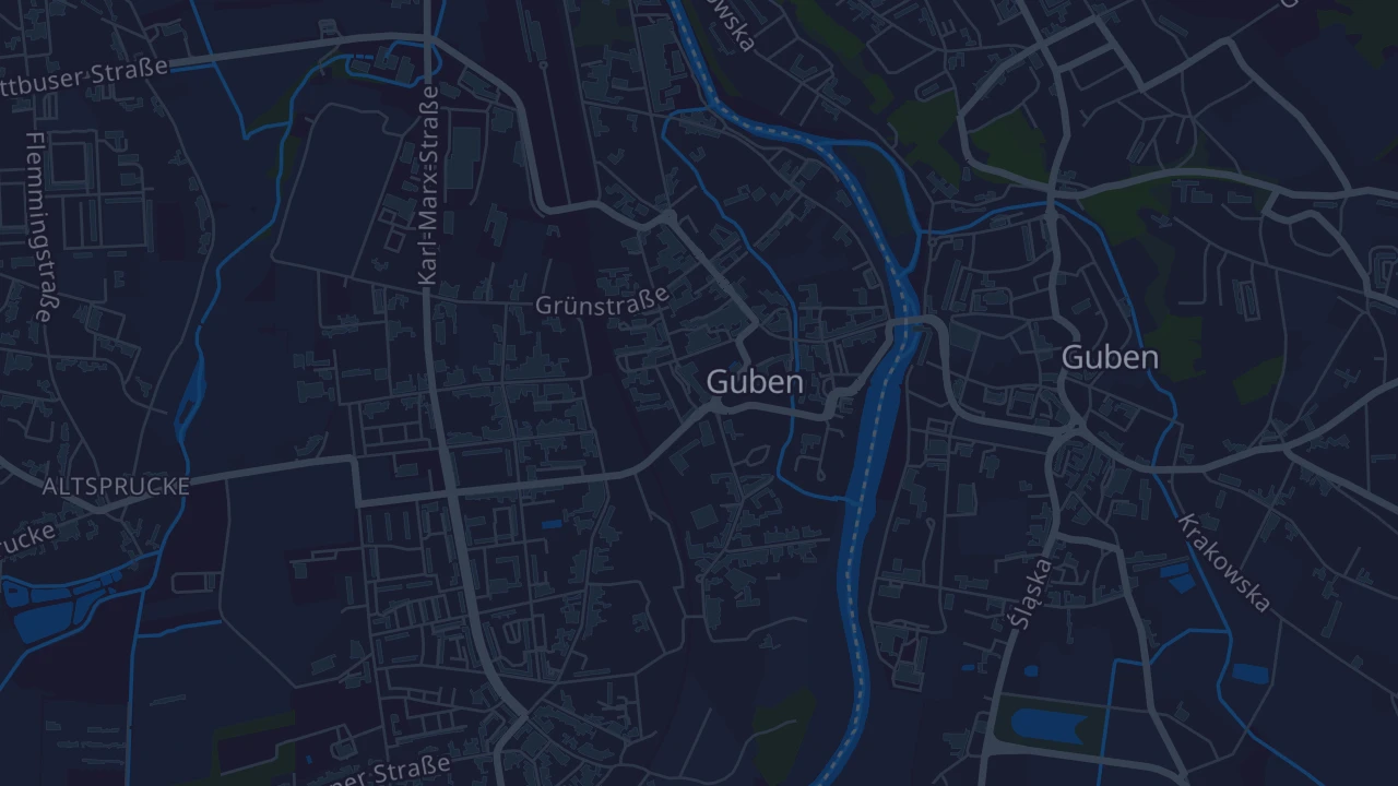 Karte von Guben