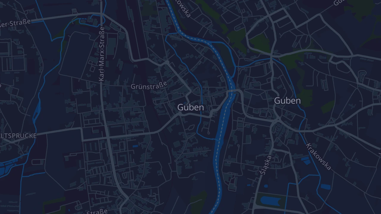 Karte von Guben