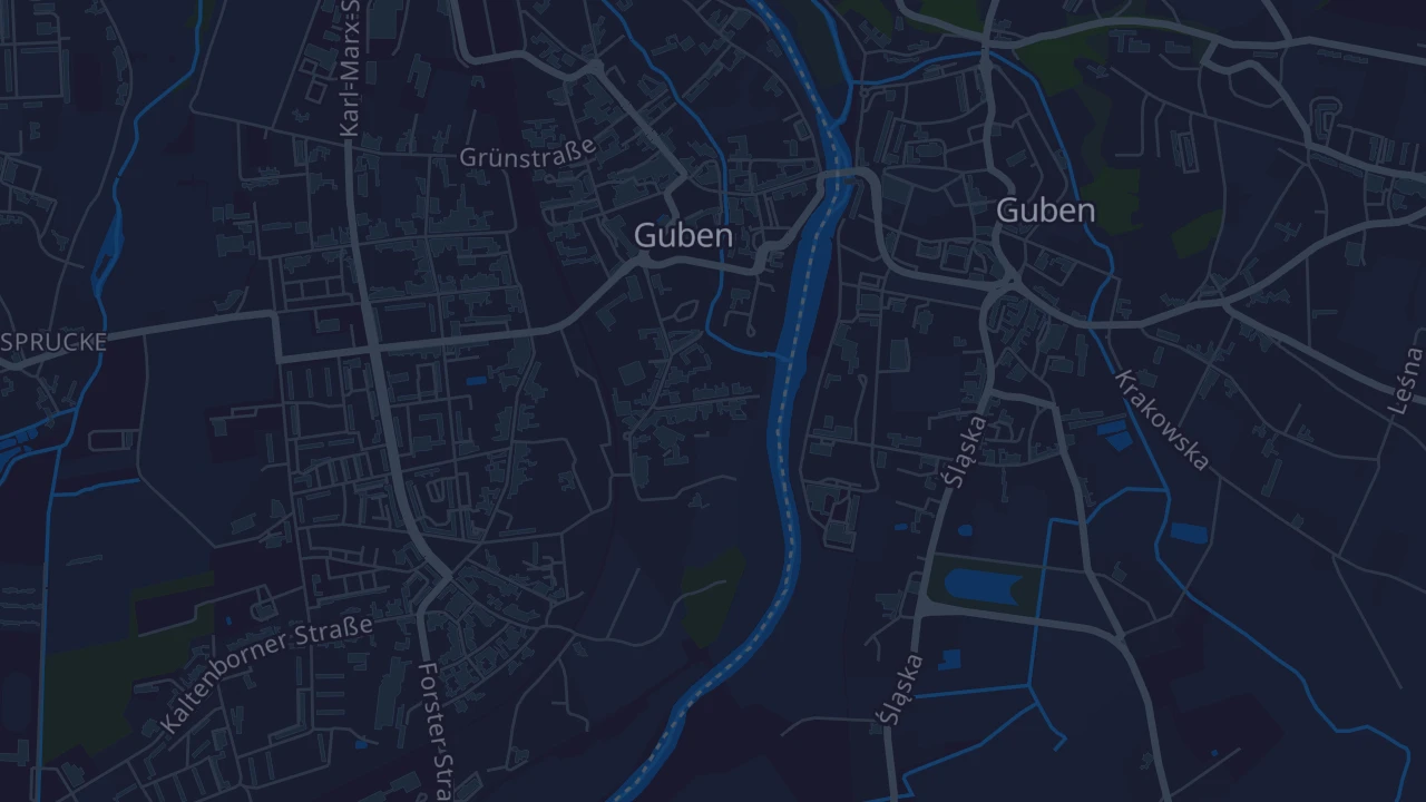 Karte von Guben