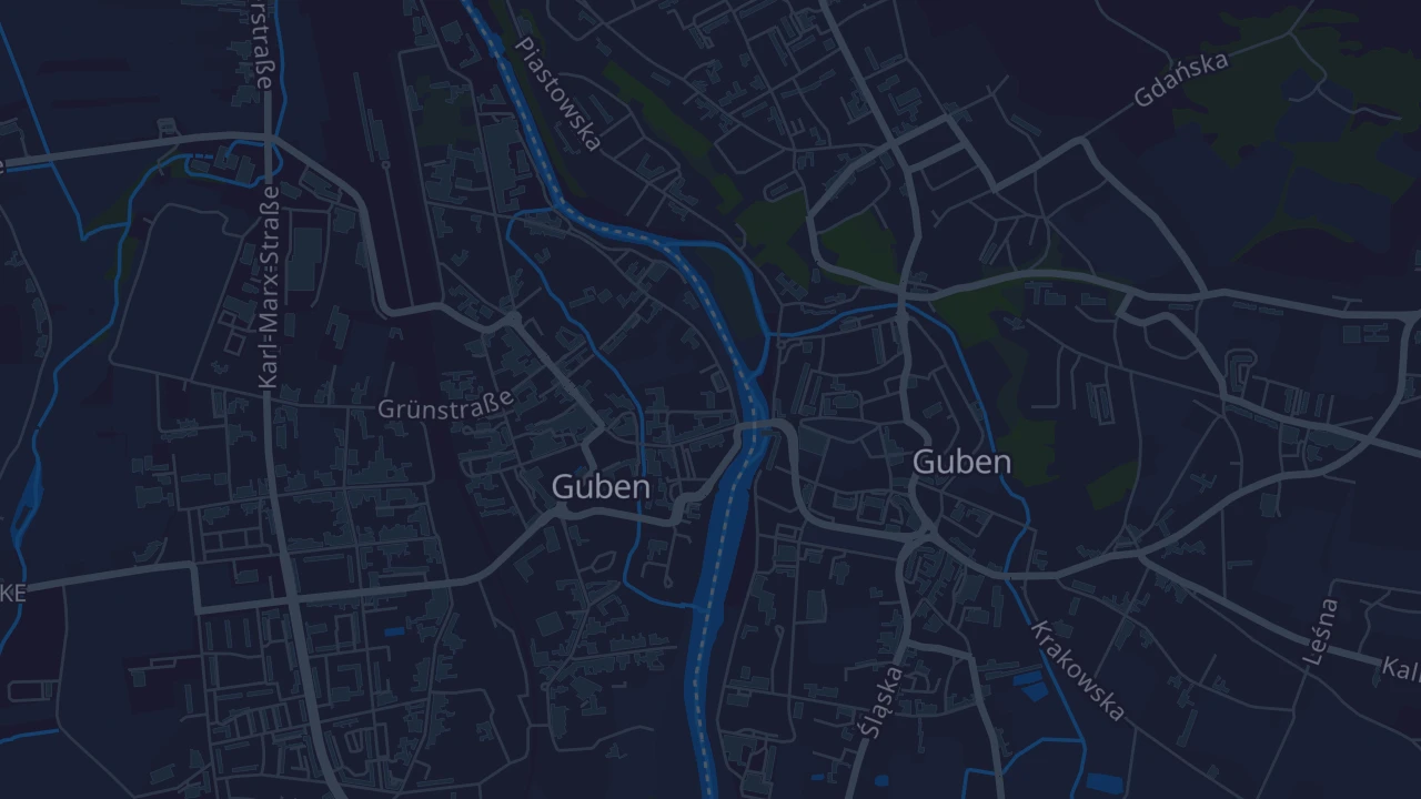 Karte von Guben