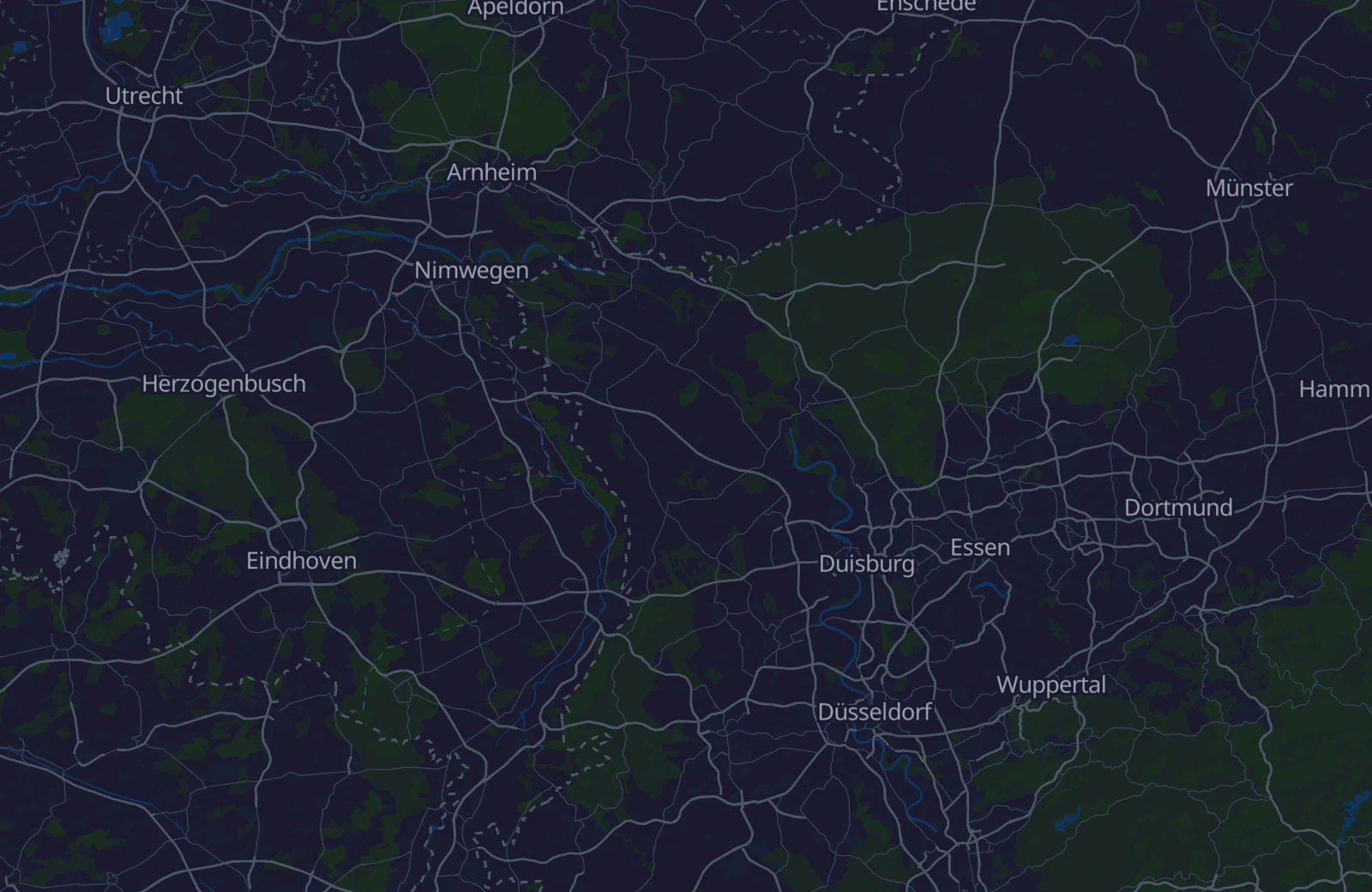 Karte: Umkreis von 38 km