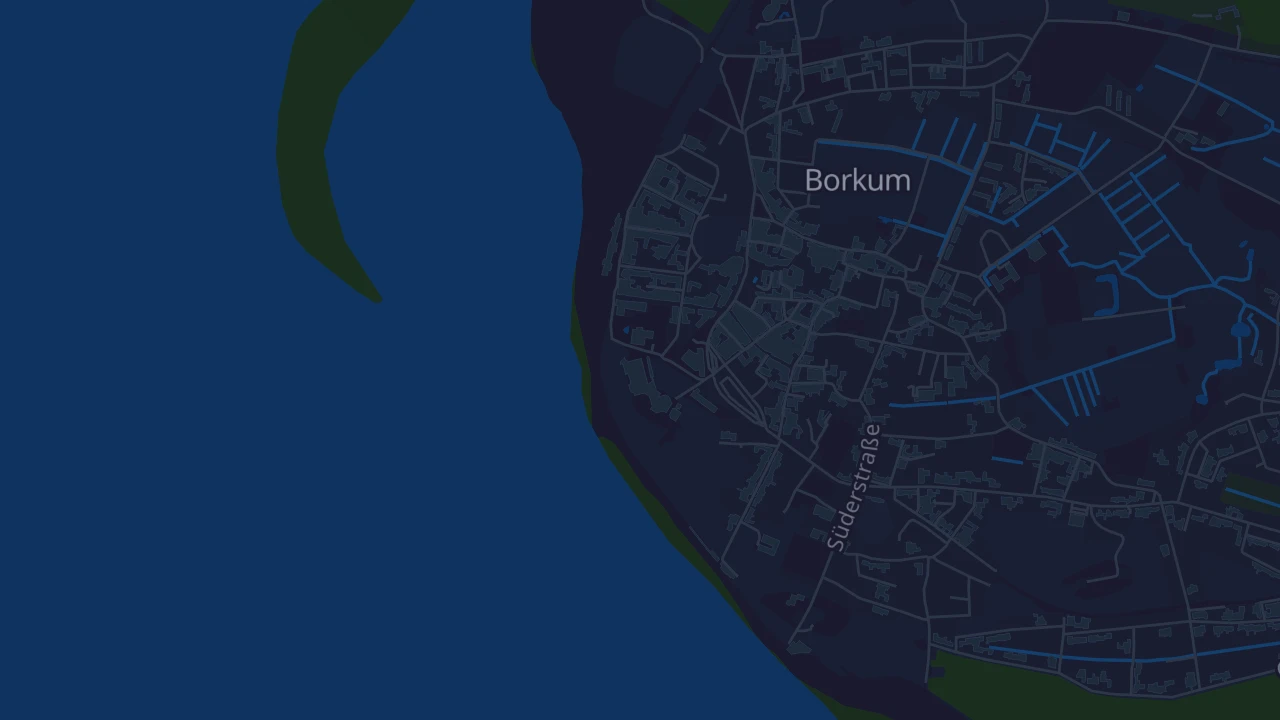 Karte von Borkum