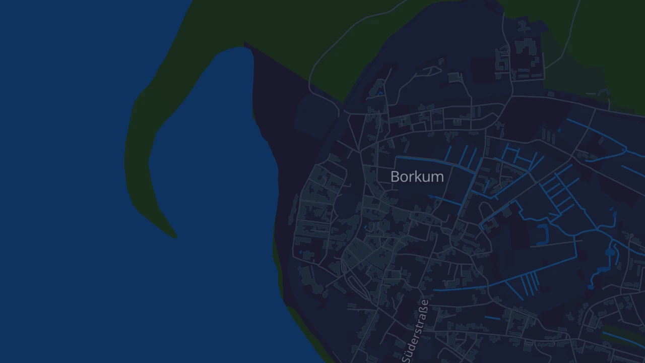 Karte von Borkum