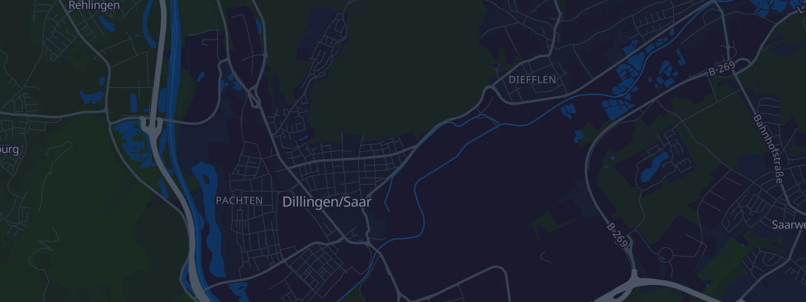 Karte von Dillingen/Saar