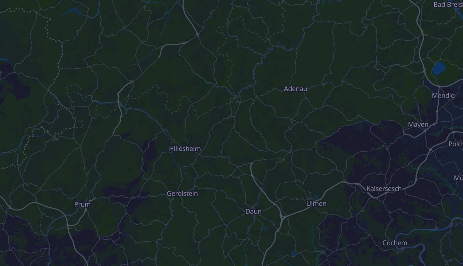 Karte der Region Eifel