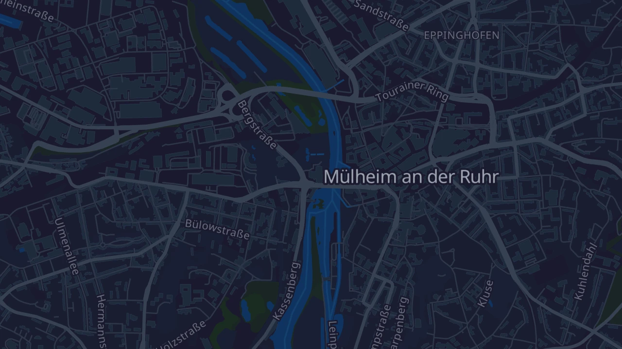 Karte von Mülheim an der Ruhr