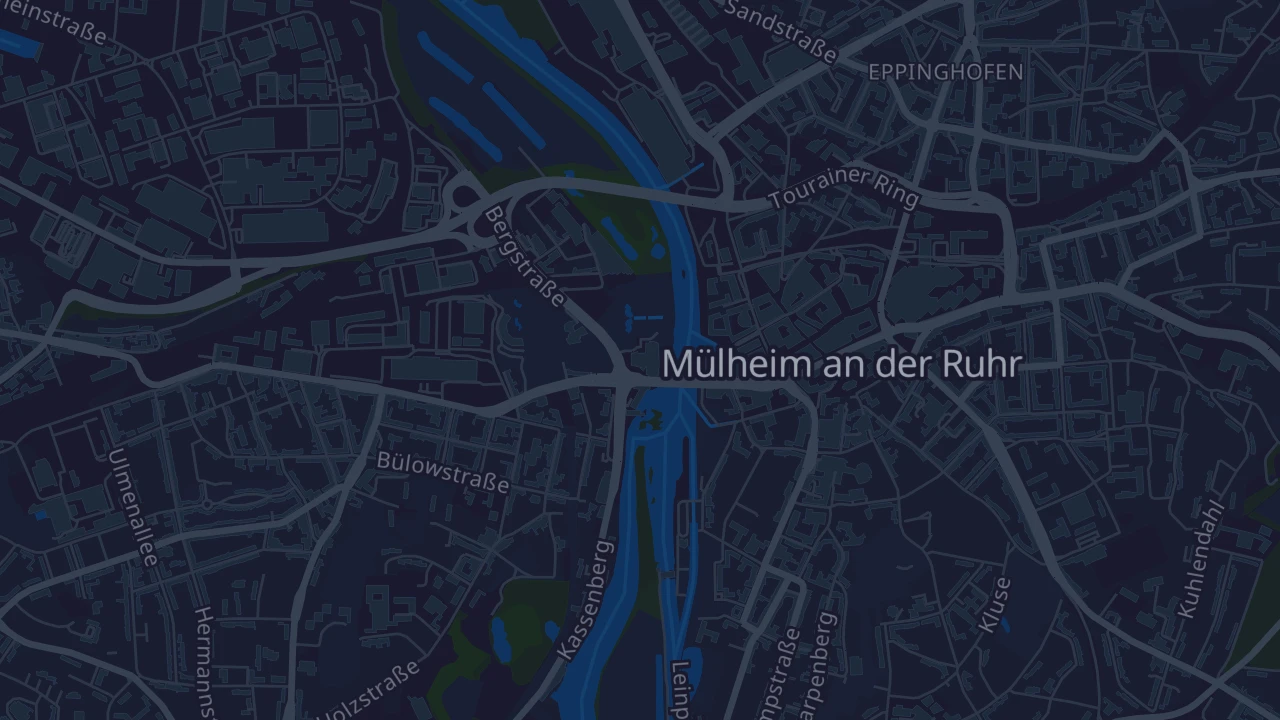 Karte von Mülheim an der Ruhr