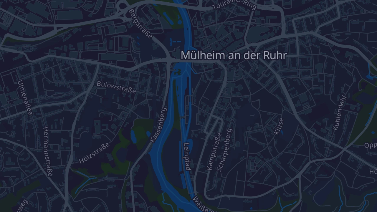 Karte von Mülheim an der Ruhr