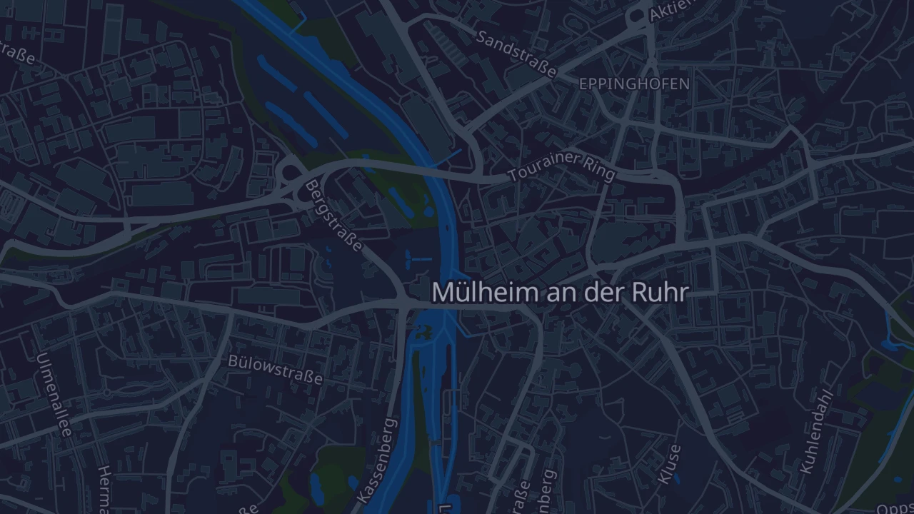 Karte von Mülheim an der Ruhr