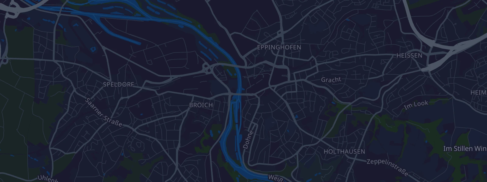 Karte von Mülheim an der Ruhr