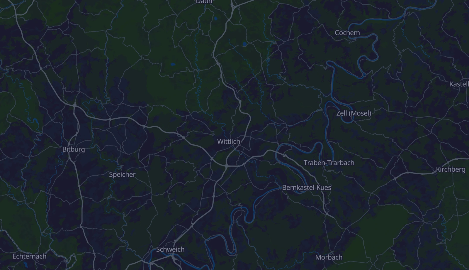 Karte der Region Mosel