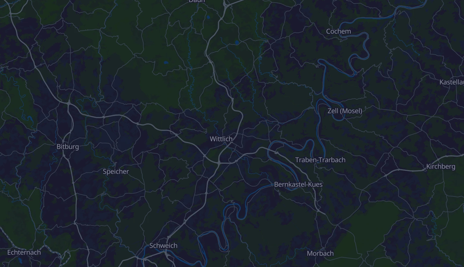Karte der Region Mosel