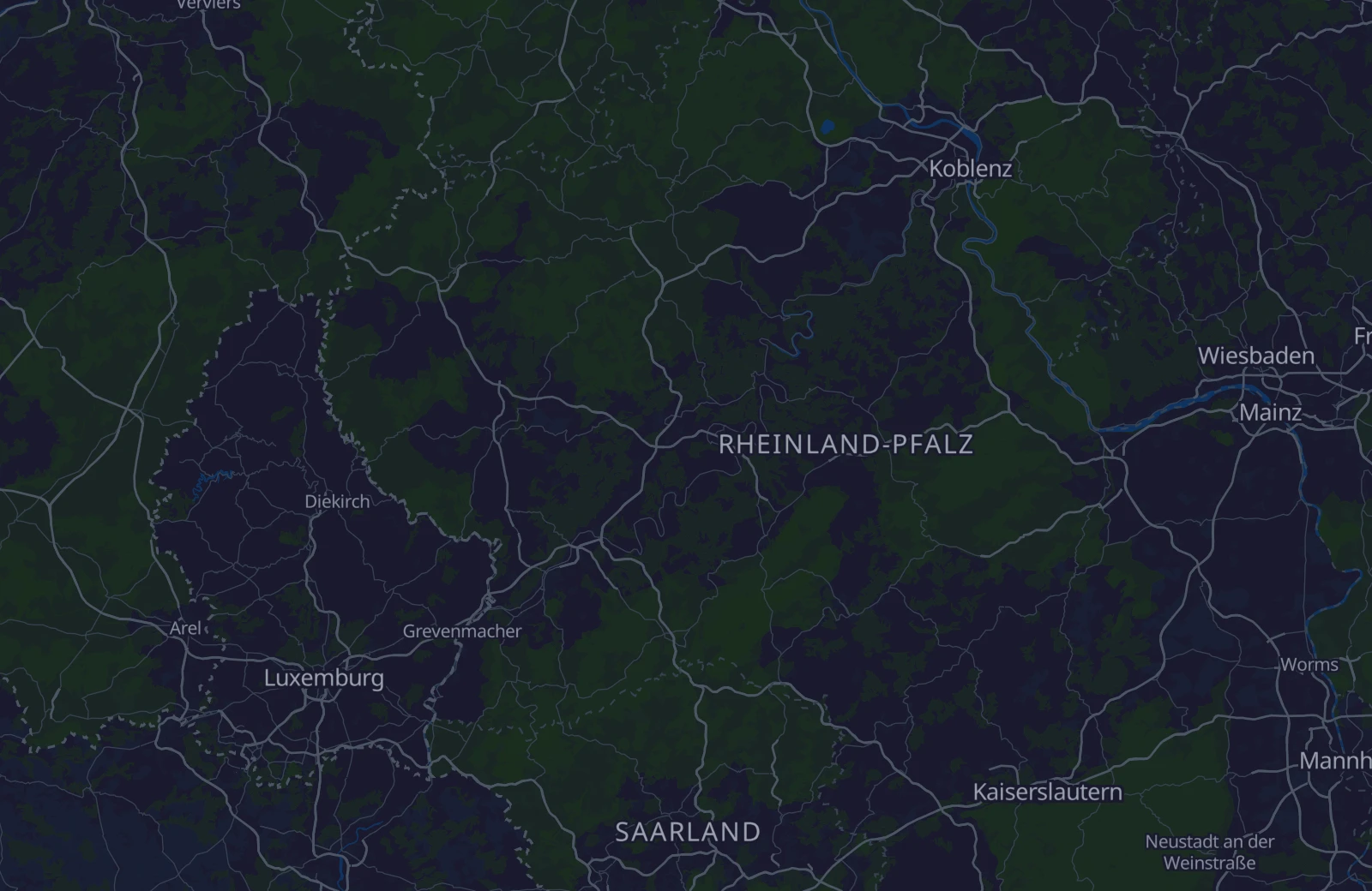 Karte: Umkreis von 38 km