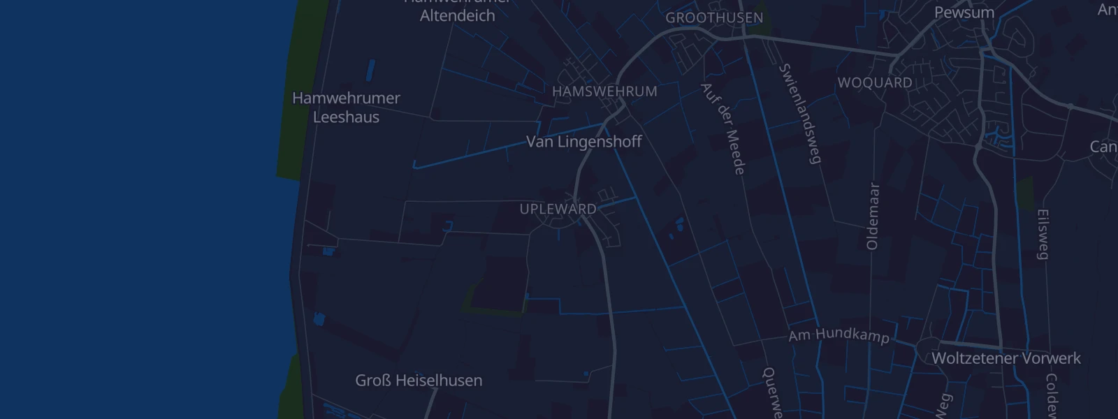 Karte von Krummhörn Upleward