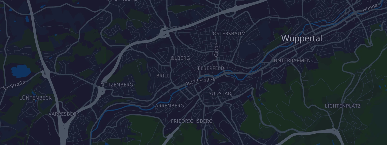 Karte von Wuppertal
