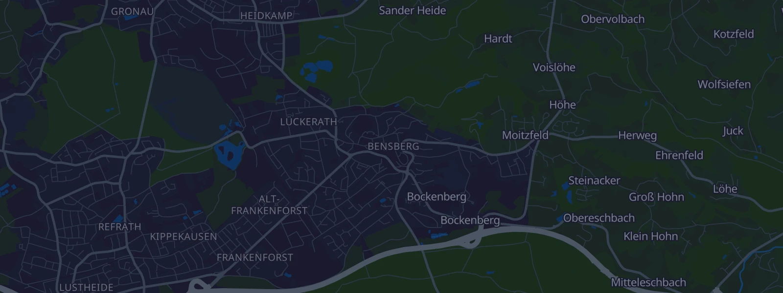Karte von Bergisch Gladbach