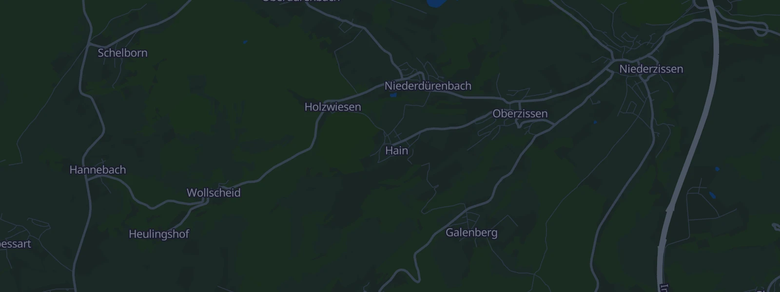 Karte von Niederdürenbach-Hain