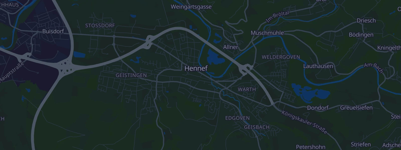 Karte von Hennef