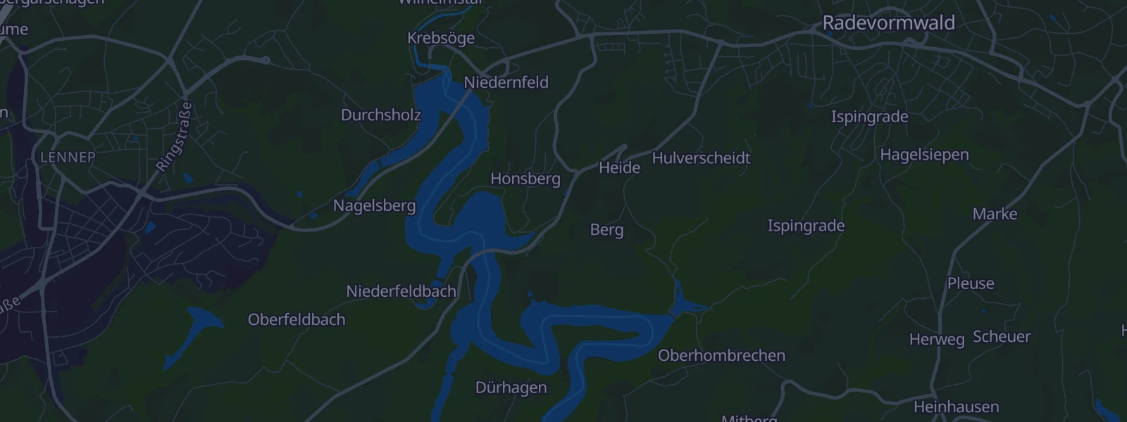 Karte von Radevormwald