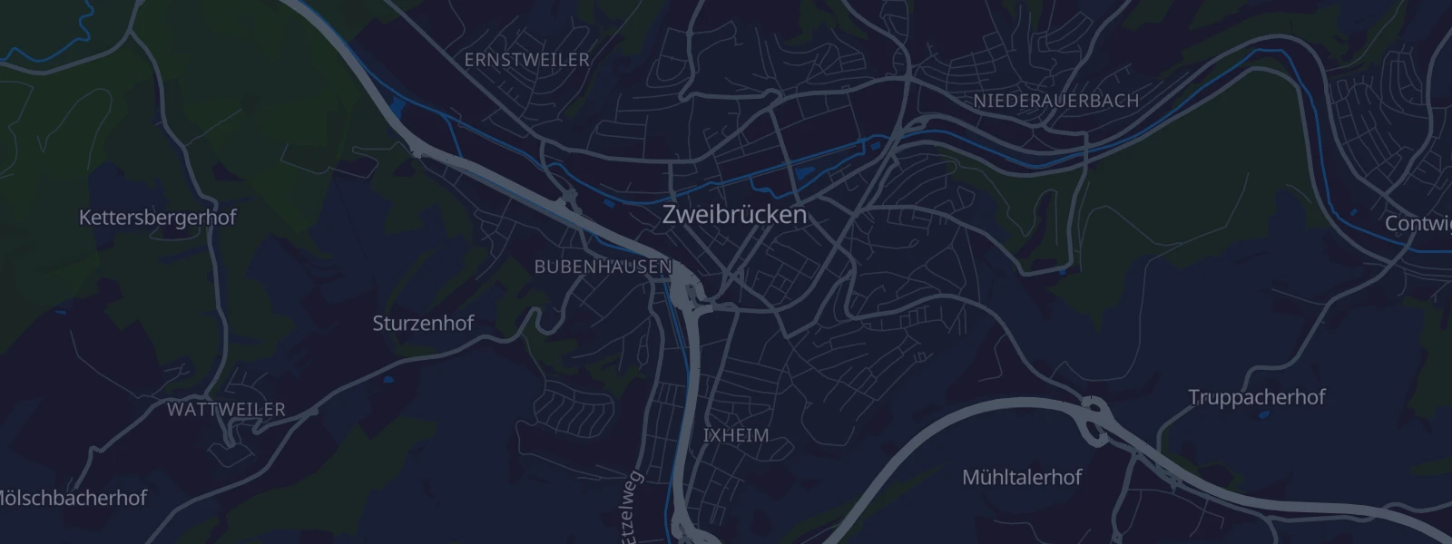 Karte von Zweibrücken