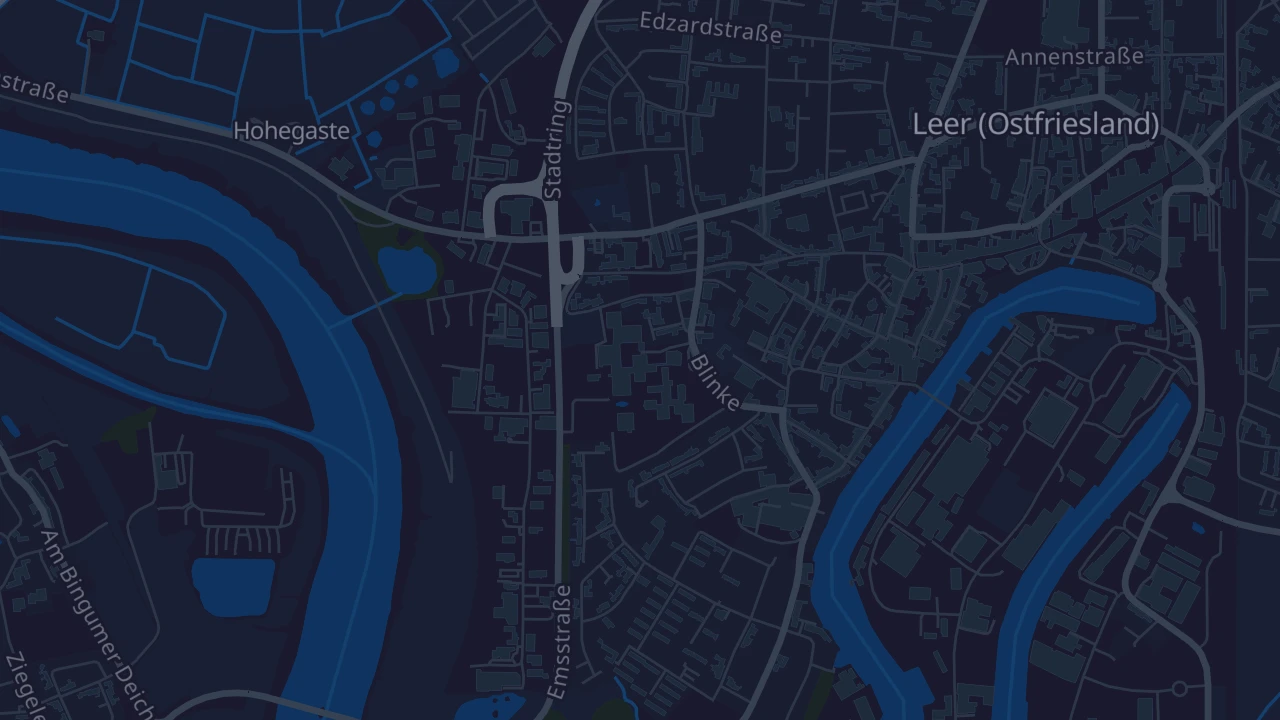 Karte von Leer (Ostfriesland)