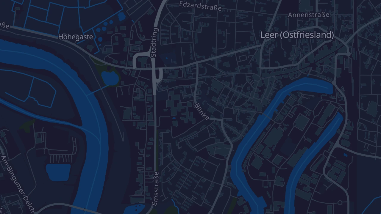 Karte von Leer (Ostfriesland)