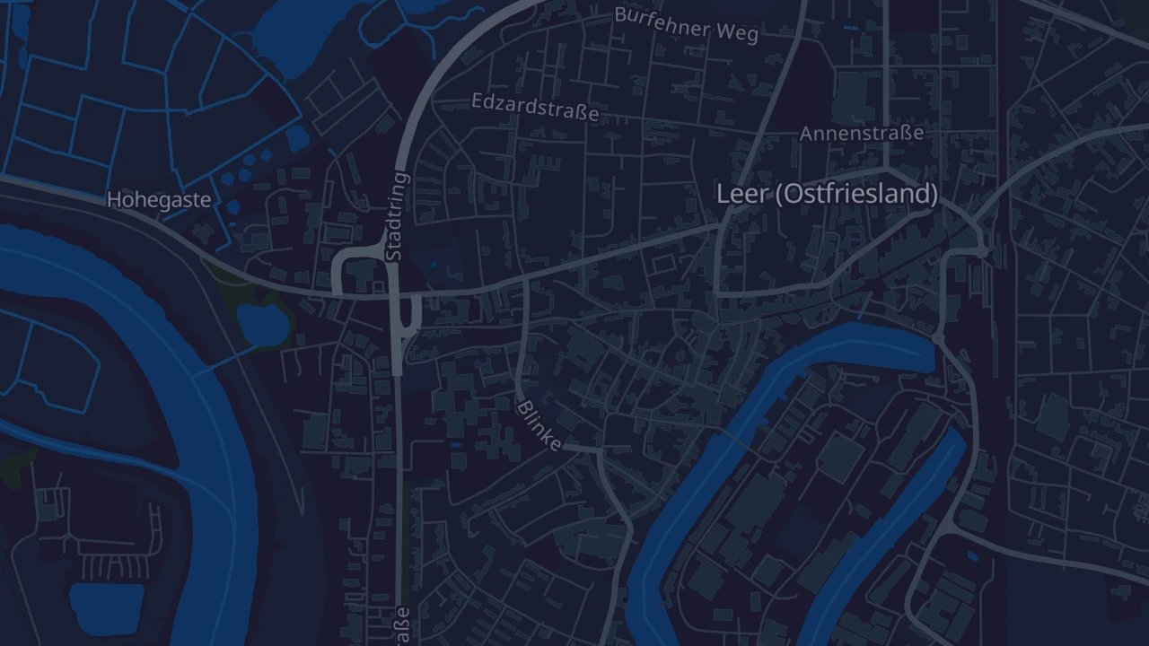 Karte von Leer (Ostfriesland)