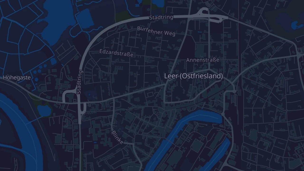 Karte von Leer (Ostfriesland)
