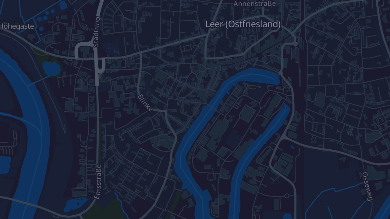 Karte von Leer (Ostfriesland)