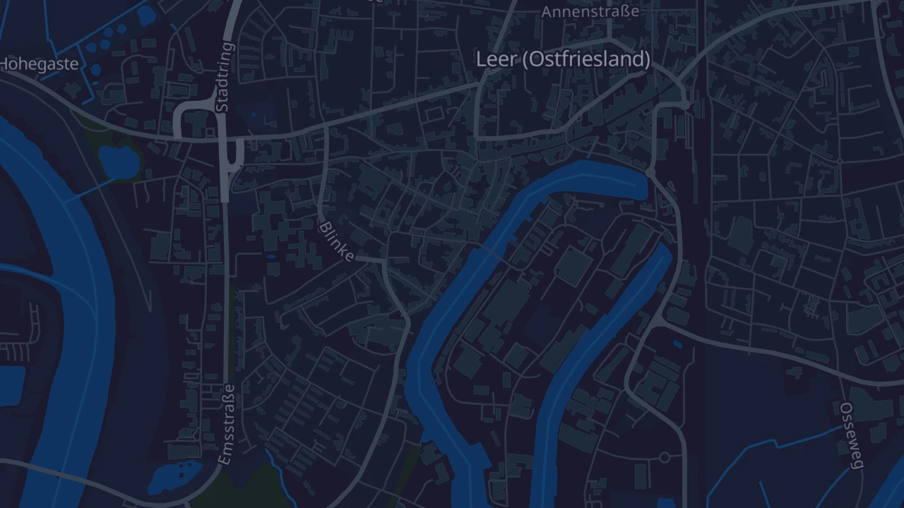 Karte von Leer (Ostfriesland)