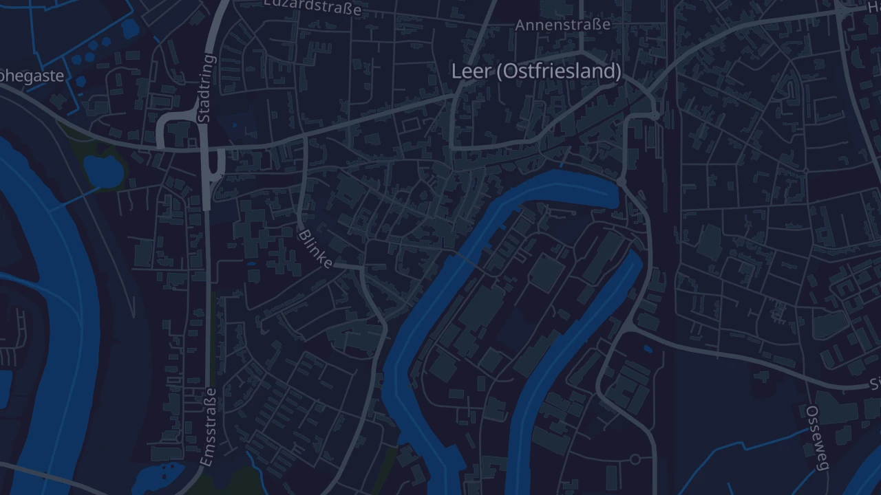 Karte von Leer (Ostfriesland)