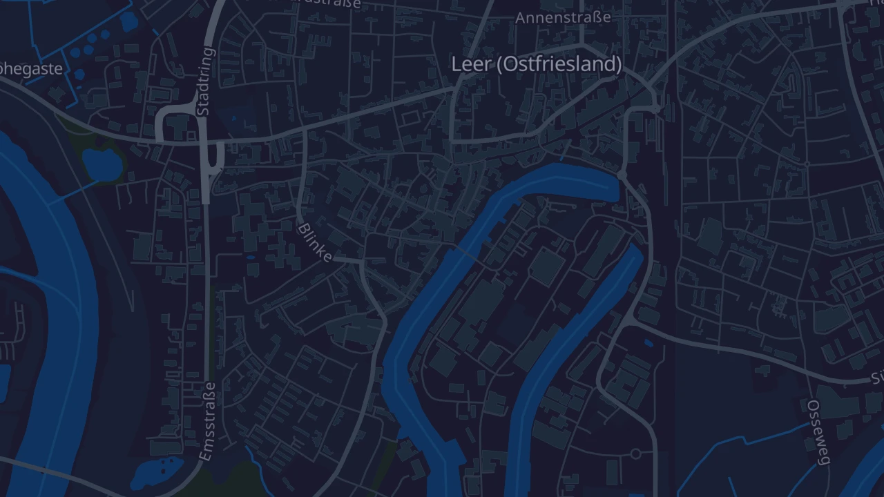 Karte von Leer (Ostfriesland)