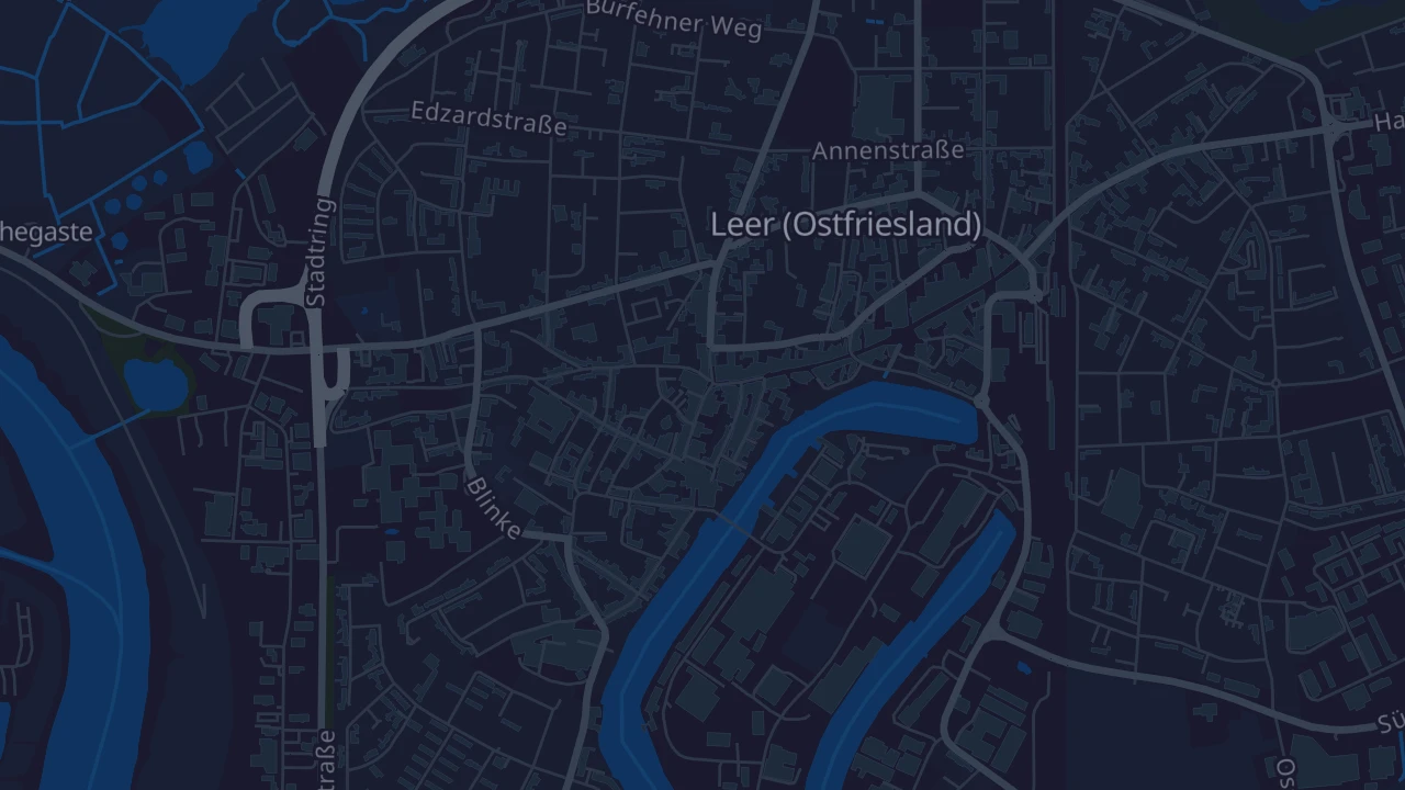 Karte von Leer (Ostfriesland)