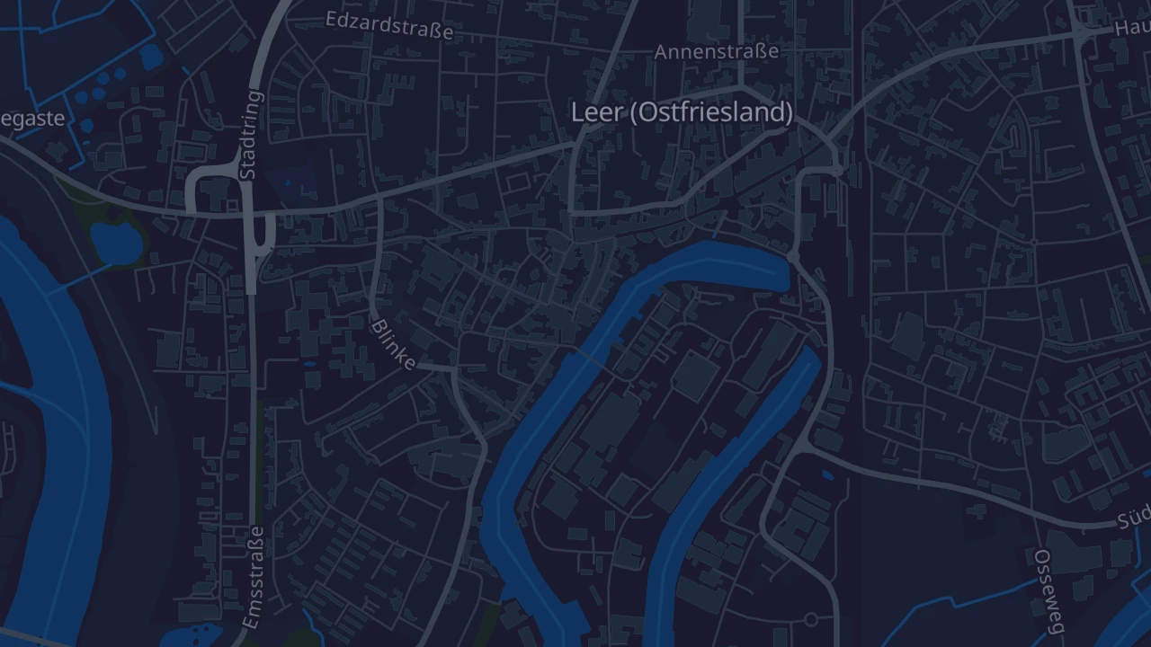 Karte von Leer (Ostfriesland)