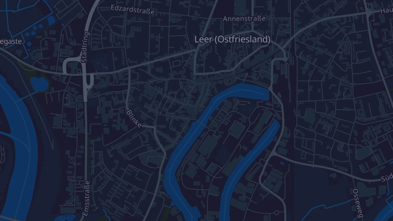 Karte von Leer (Ostfriesland)