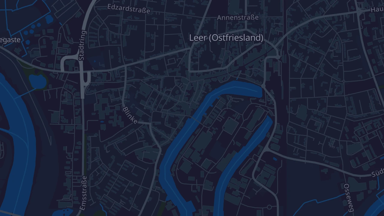 Karte von Leer (Ostfriesland)