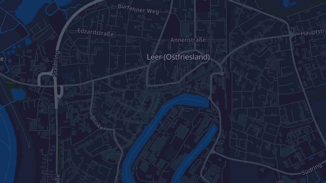 Karte von Leer (Ostfriesland)