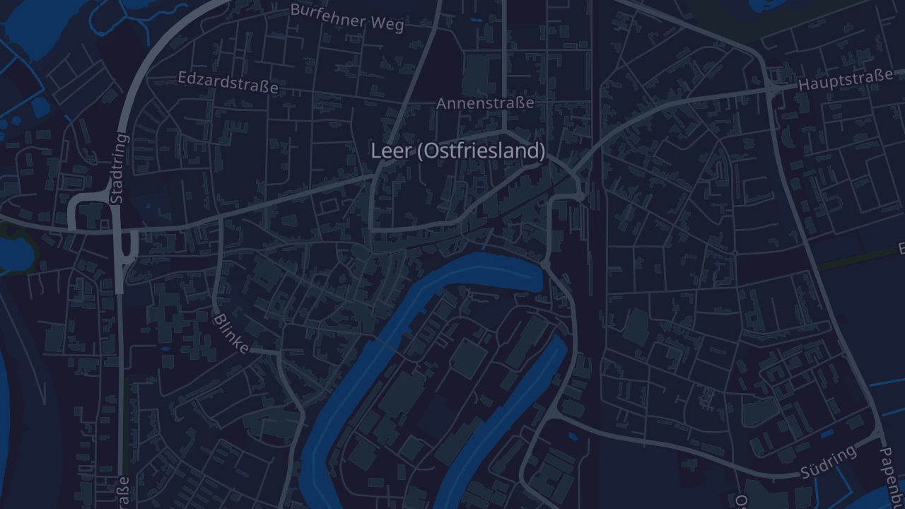 Karte von Leer (Ostfriesland)
