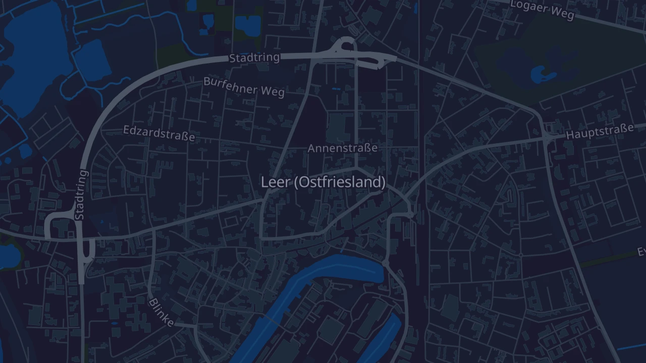 Karte von Leer (Ostfriesland)