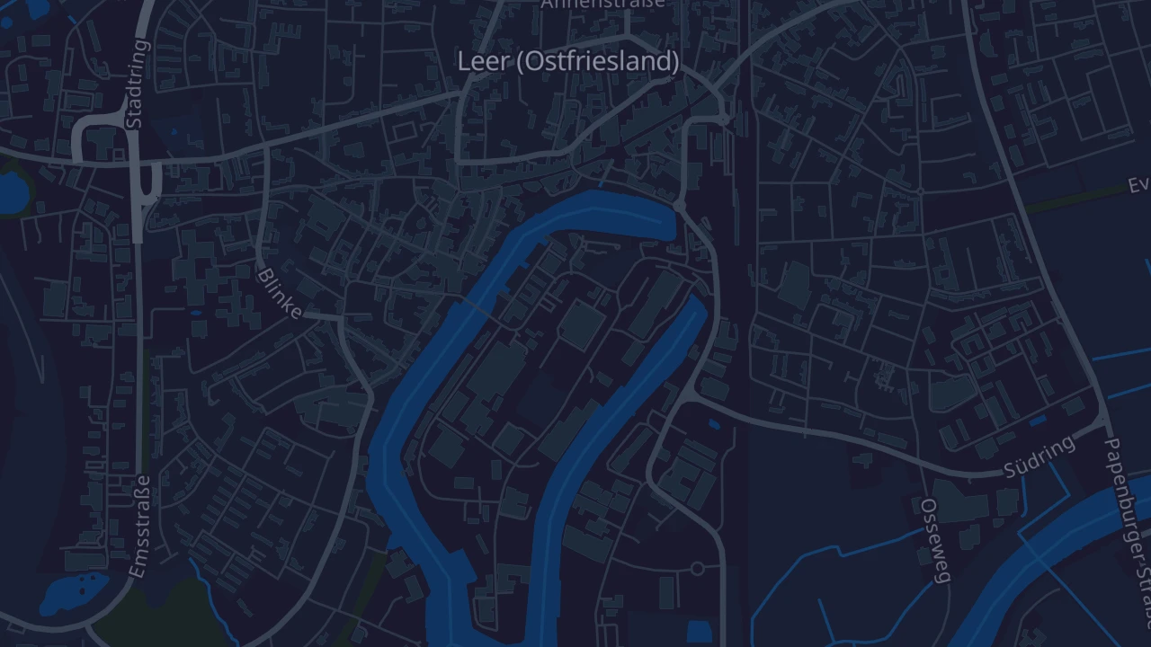 Karte von Leer (Ostfriesland)