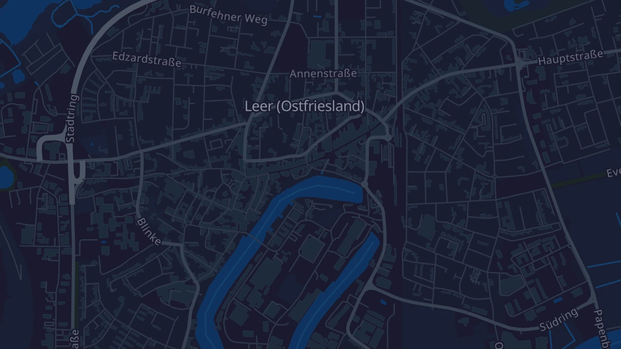 Karte von Leer (Ostfriesland)