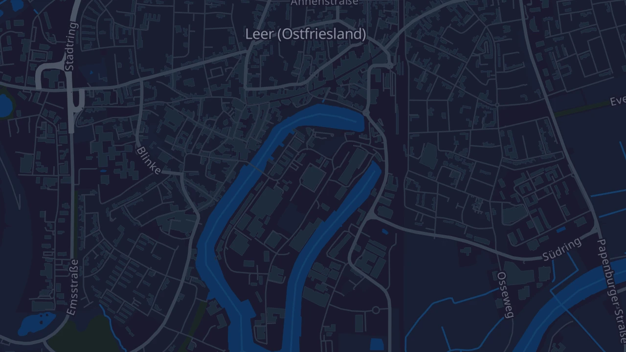 Karte von Leer (Ostfriesland)