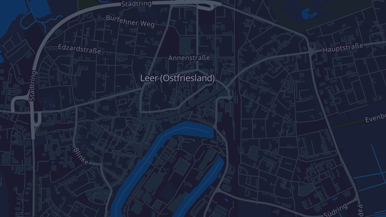 Karte von Leer (Ostfriesland)