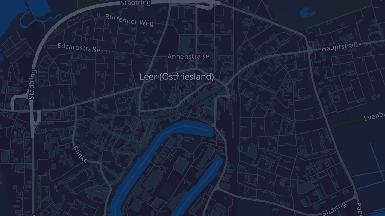 Karte von Leer (Ostfriesland)