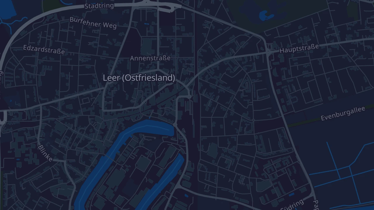 Karte von Leer (Ostfriesland)