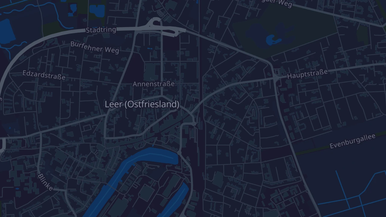 Karte von Leer (Ostfriesland)