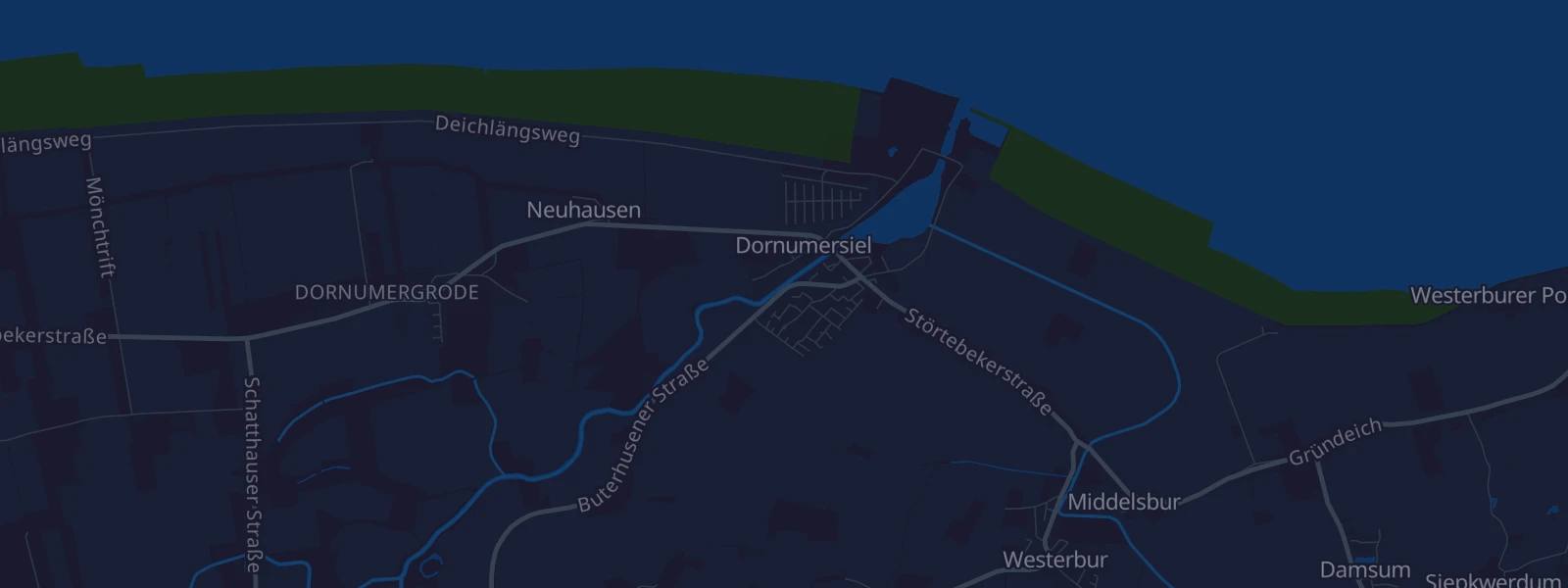 Karte von Dornum Dornumersiel