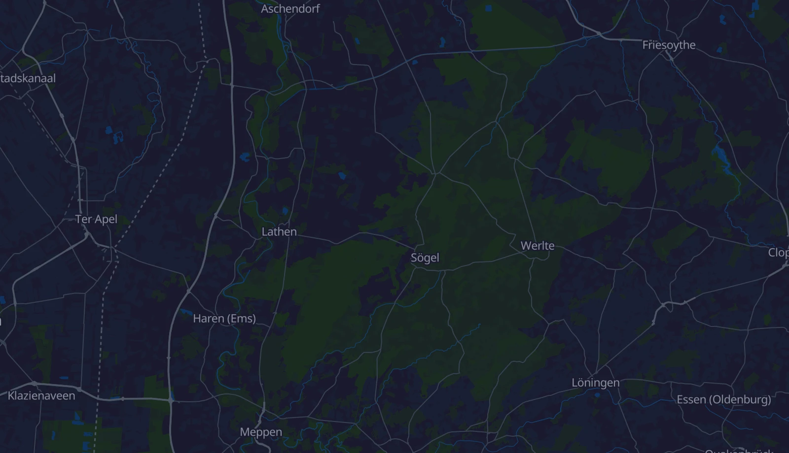 Karte der Region Emsland